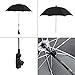 Yosoo Wheelchair Pushchair Baby Stroller Umbrella and Holder UV Rays Rain Sun Canopy (Black)
