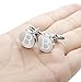 ORAZIO Mens Classic Engraved Initial Cufflinks Alphabet Letter Cufflinks Formal Kit Business Wedding Shirts B
