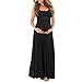 Women's Ruched Sleeveless Maternity Dress by Mother Bee - Made in USA,Black,Small
