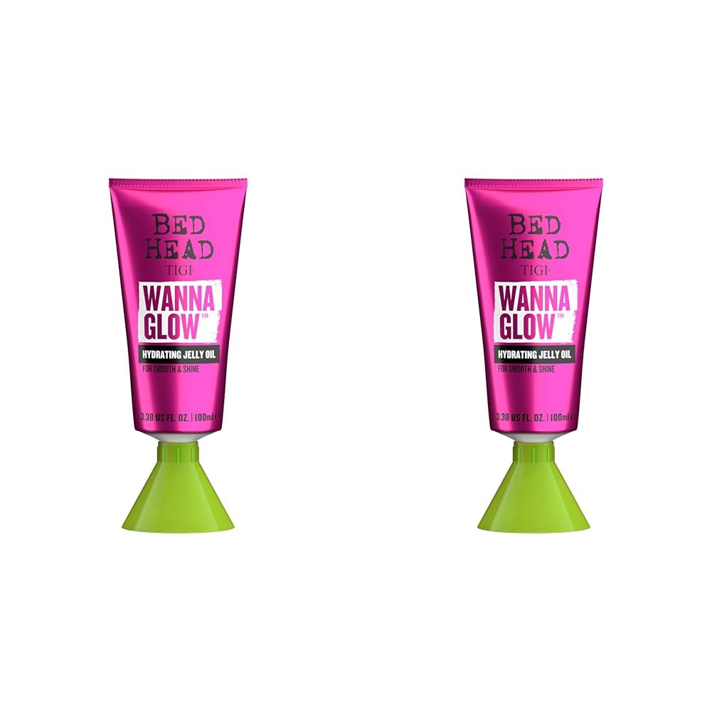 Bed Head by TIGI - Wanna Glow Hydrating Jelly Hair Oil - For Shiny Smooth Hair - 100 ml (Pack of 2)