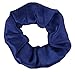 Real Silk Scrunchie for Women, Big Silk Scrunchie for Hair, Silk Hair Tie, Kitsch Scrunchies, 1 Pack (Navy)