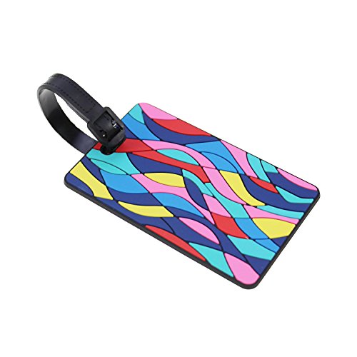 12 Pieces Luggage Tags Assorted Travel Suitcase Labels Business ID Card Holder
