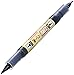Pilot Futayaku Double-Sided Brush Pen, Fine/Medium, Black Ink (SVW20KSNB)