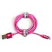 Apple MFi Certified - Lightning to USB Braided Cable with Aluminum Housing Color: Pink