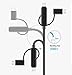 Alanda Multiple USB Charging Cable 2 Pack (5ft) 3 in 1 Multi Phone Charger Adapter with 8 Pin Lightning Cable Micro USB Cable Type-C Cable for iPhone iPad Android Phones and More