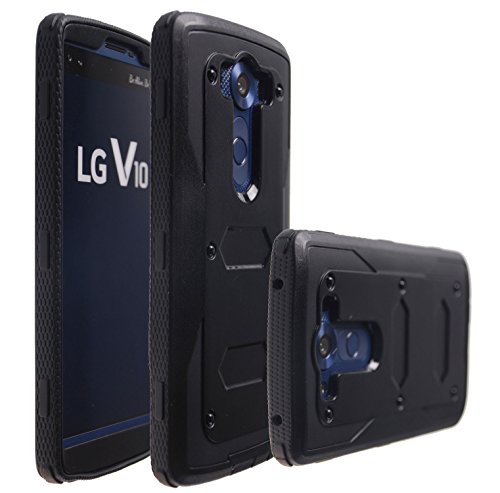 Lg v10 case, rugged tough [dual layer] armor overlay case [shockp…