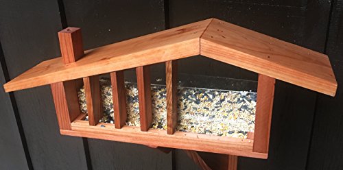 Package Deal- Mid Century Modern Ranch House Bird Feeder, Includes: Feeder Shipping, Mounting Arm and Seed Scoop, Cliff May, Googie, Eichler, Post War Track House. - Thumbnail 2
