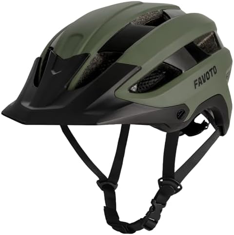 Casco de Bici MTB con Visera Desmontable, Ligero para Hombre