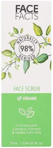 Face Facts Vegan Face Scrub 75ml New Boxed Gentle Exfoliation