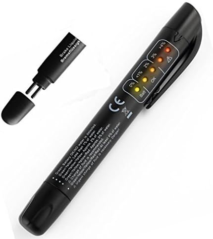 Brake Fluid Tester Pen Automotive Diagnostic Tool Vehicle Liquid Tester with 5 LED Mini Indicator for DOT4