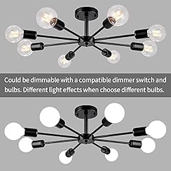 ZSMIHDOH Semi Flush Mount Ceiling Light, 8-Lights
