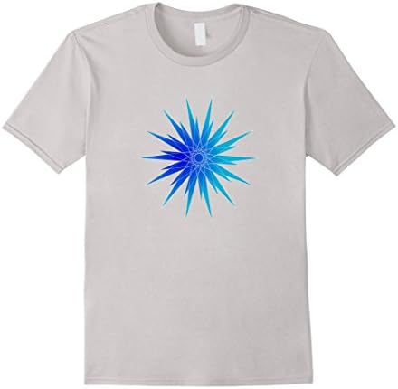 Men's Energy Chakra T Shirt - Power Sacred Geometry Spirituality Medium Silver