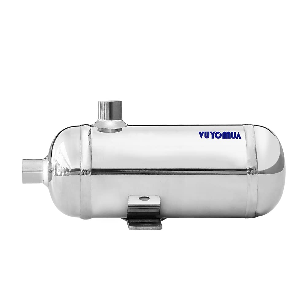 VUYOMUA 304 Stainless Steel High Pressure Mini Small Portable Air Tank Air Reservoir Water Storage Tank (0.3L-SG)