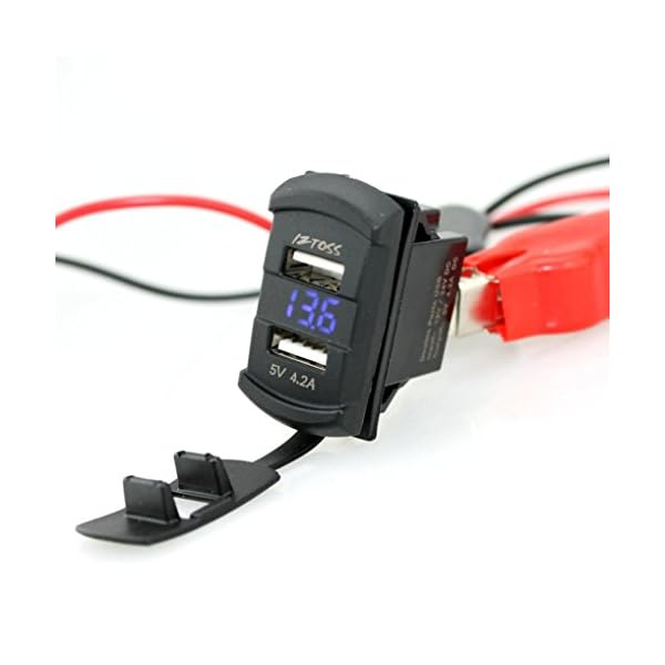 Switch-Panel-Paymenow-12-24V-42A-Dual-USB-Charger-Socket-Voltage-Voltmeter-Motorcycle-Car-Switch-Panel-with-Cable