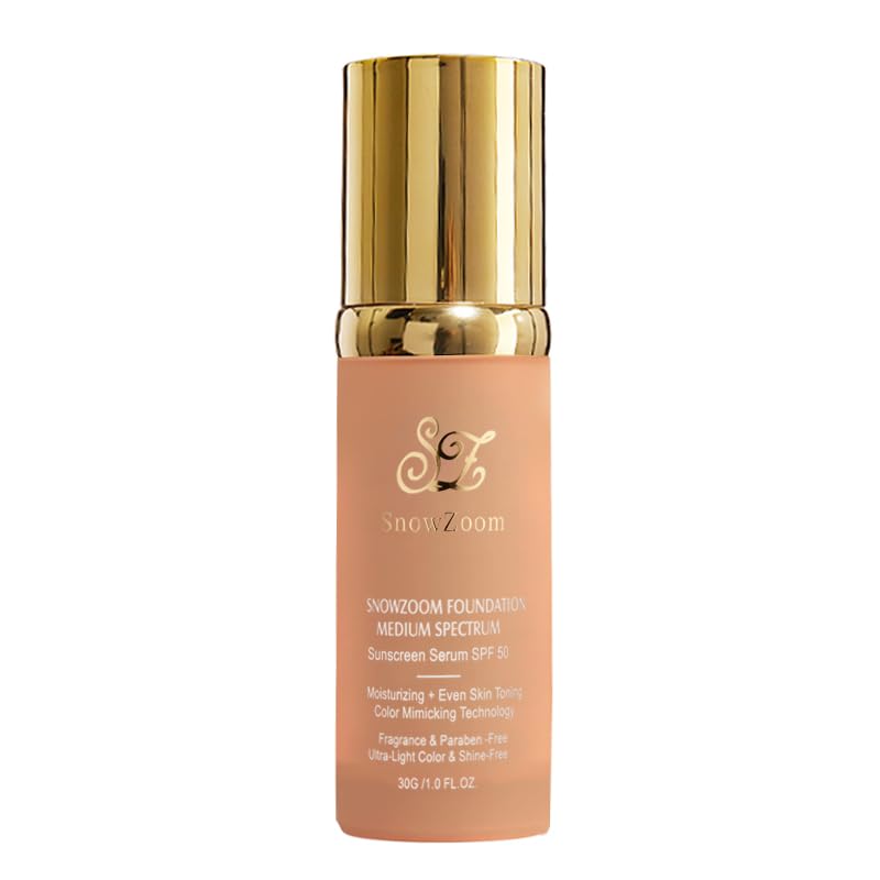 Photo 1 of Bio Color Changing Foundation 4 in 1 Makeup-Medium/Light Spectrum with SPF 50+,Hydrating Longwearing & Waterproof (Medium Spectrum -Gold Lid- for people with fair skin, 1.2 oz)