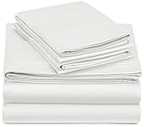 Pinzon 400-Thread-Count Pleated Hem Egyptian Cotton Sheet Set - Queen, Cloud