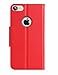 ProCase iPhone SE 2022/2020 iPhone 8/7 Wallet Case for Women, Stylish Folio Flip Card Case Stand Cover with Hand Strap Kickstand and Card Holder for iPhone SE 3/2 iPhone 8/7 -Red