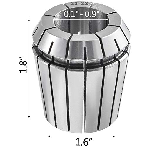 VEVOR Collet Set ER40 Collet Chuck 23 PCs Workholding Collets 325 mm