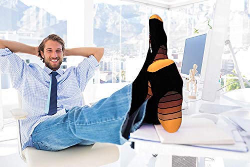 Physix Gear Compression Socks - Best Men & Womens Compression Socks for Circulation, Running, Nurses, Athletic Use Sock Compression, Blood Pressure Socks, Calcetines de Compresion, Black/Orange, S/M