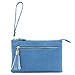 Double Compartment Wristlet Crossbody Bag with Tassel