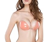 LISWIC Reusable Strapless Self Adhesive Silicone Invisible Push-up Bra,Sexy Nubra(N-A/B)