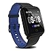 Fitness Tracker with Heart Rate Monitor, Fitpolo Smart Watch Waterproof Step Calorie Counter Pedometer Watches Activity Tracker for Women Men Kids (Black Blue)