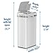 iTouchless 15 Liter / 4 Gal Sensor Bathroom Trash Can with Lid and AbsorbX Odor Filter, White Stainless Steel Small Waste Basket, Includes Air Freshener Fragrance Pack, Home Office Bedroom Livingroom