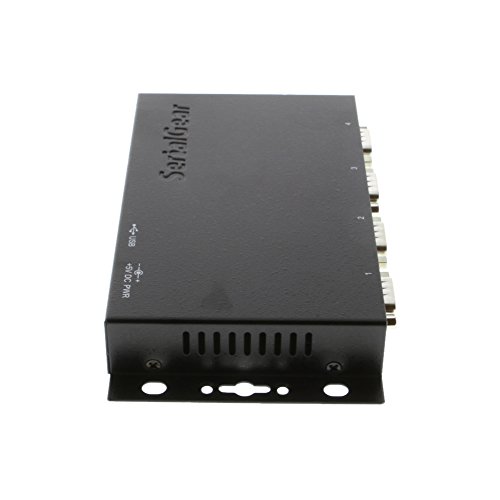 SerialGear Industrial 4-Port DB-9 RS232 to USB Adapter with Isolation and Surge Protection