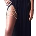 Women Sexy Rhinestone Leg Chain Body Chain Jewelry Thigh Leg Chain Bracelet Leg Jewelry for Party Beach Accessories (Gold)