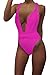 Women Halter Swimsuit One Piece Swimwear Sexy Summer Swimsuit,Rose,Large