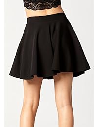 Falda skater premium, falda de cintura alta, confort elástico