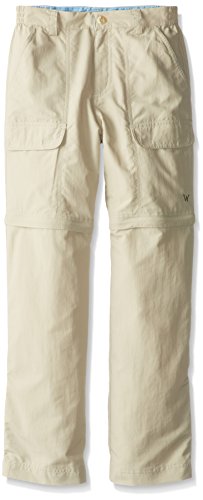 White Sierra Youth Trail Convertible Pant, Stone, Medium