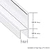 Shower Door Seal, Frameless Shower Door Gasket Glass Door Bottom Sweep Molding Trim-Length 38 Inch (h TYPE-L-3/8 inch(10mm))