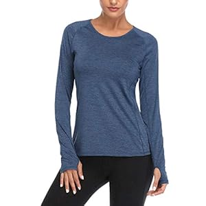 VUTRU Dames Sport T Shirt Lange Mouw Running Top Fitness Sportshirts met Duimgaten