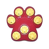 MissFox Anti-tragando Tazón para Perro Lento Alimentador de Mascotas - Juguetes Interactivos (Rojo)