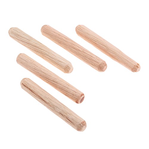 100pcs Woodworking Hardwood Round Dowel Pins Wooden Craft Rods Furniture Fitting Tools 6x40mm(DxL)/0.24"x1.57" - Thumbnail 2