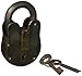 Deco 79 01101 Industrial metal and brass decorative padlock and keys, 4 x 3 inch