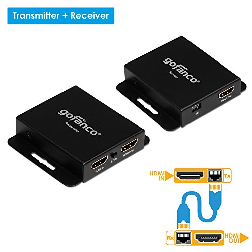 Gofanco 165ft 1080p hdmi extender over a single cat5e/c…