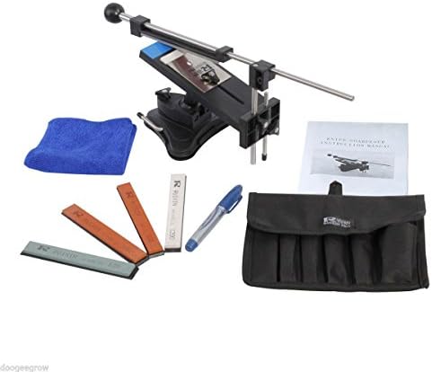 Fix-angle Kitchen Knife Sharpener Sharpening System &amp; 4 Stones, Stainless Steel 18.5"