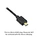 BuyCheapCables® 1 Feet Ultra Thin High Speed Micro HDMI to HDMI Cable with Ethernet - Full HD 1080p Male Micro HDMI Cable