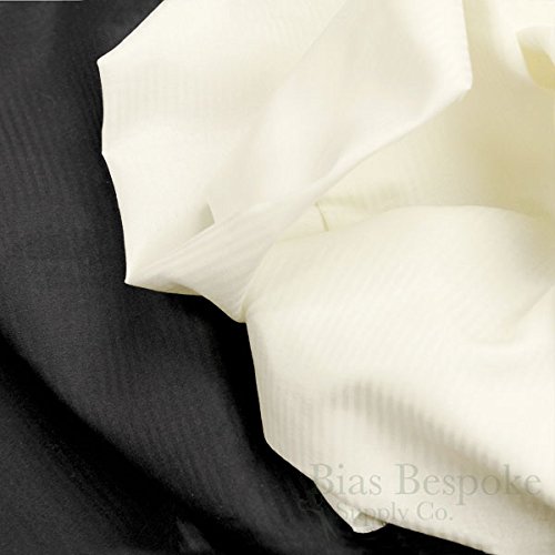 Cream Colored Tone-on-Tone Striped Poly/Cotton Pocketing