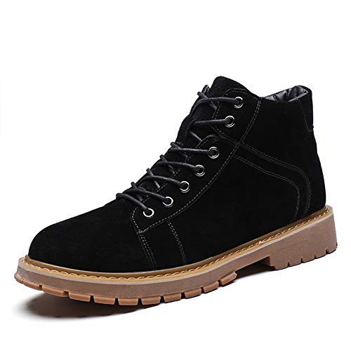 Leader Show Men's Casual Waterproof Chukka Boots Leather Ankle High Duty Work Shoes