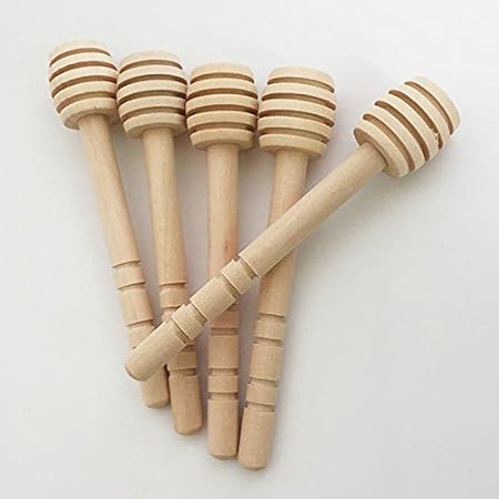 PerGrate 50 stücke Mini Holz Honig Stick Löffel Stick Dipper Honig