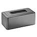 mDesign Metal Modern Tissue Box Cover Decorative Rectangular Facial Tissues Holder for Bathroom, Vanity, Countertop, Bedroom, Night Stand; Holds Tissue Boxes up to 4