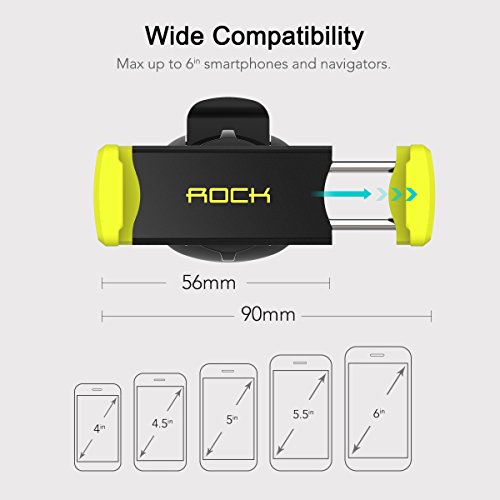Universal Car Air Vent Cell Phone Holder, Rock Car Styling Dashboard 360° Degree Adjustable Mount Air Vent Stand Car Holder Stand For All Smartphones Tablet - Thumbnail 2