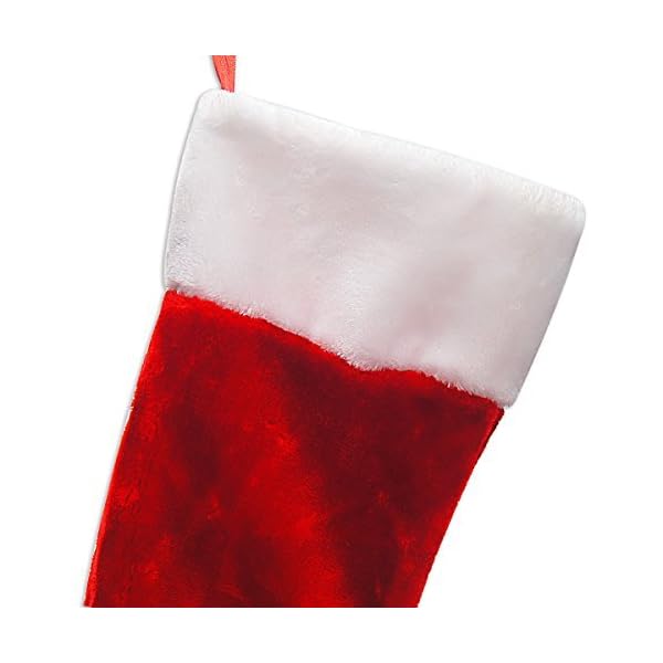 Ivenf Christmas Stockings, 2 Pcs 19 inches Classic Red and White Mercerized Velvet with Extra Thick Plush Stockings, for… - Image 5