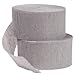 DENNECREPE 2 Rolls Gray Crepe Paper Streamers; 145 Feet Total; Made in USA