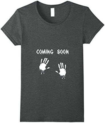 Womens Halloween Baby Coming Soon T-Shirt For Pregnant Moms Medium Dark Heather