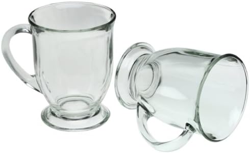 Anchor Hocking Cafe Glass Coffee Mugs 16 Oz
