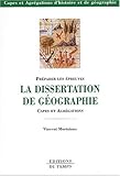 La dissertation de geographie by